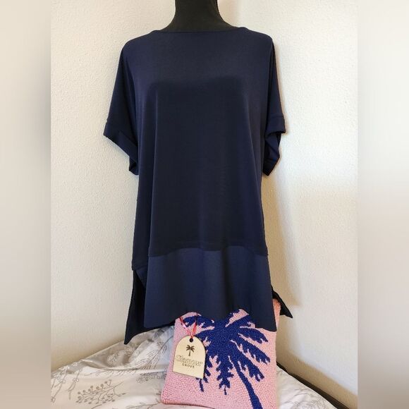 Calvin Klein Tops - Calvin Klein Navy Blue Tunic Top Size L